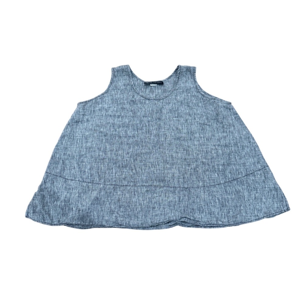 Dress to Kill Lagenlook Oversized Sleeveless Top Grey Size 1 L Neutral Staple